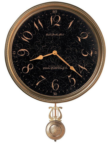 Howard Miller Paris Night Pendulum Wall Clock - Brass Bezel - 620-449