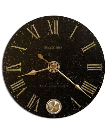 Howard Miller London Night Pendulum Wall Clock - Black & Gold-Tone - 620-474