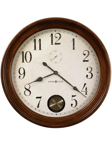 Howard Miller Auburn Pendulum Wall Clock - Hampton Cherry Finish - White Dial - 620-484