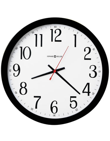 Howard Miller Gallery Wall Clock - White Dial - Black Case - 625-166