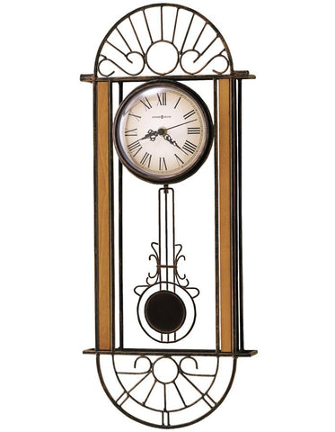 Howard Miller Devahn Pendulum Wall Clock - Wrought Iron Frame - 625-241