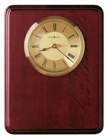 Howard Miller Honor Time Clock - Plaque - Rosewood - Brass Dial - 625-255