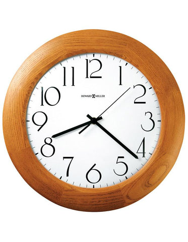 Howard Miller Santa Fe Wall Clock - White Dial - Champagne Oak Frame - 625-355