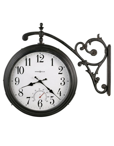 Howard Miller Luis Double Sided Indoor/Outdoor Wall Clock with Thermometer - 625-358_98438a36-b23c-497c-bb52-ae3a42effae7