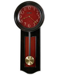 Howard Miller Alexi Pendulum Wall Clock - Black & Antique Red - 625-390