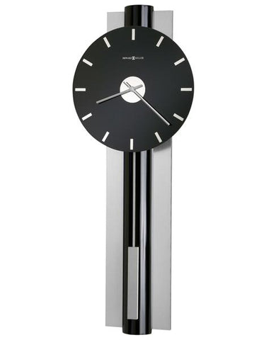 Howard Miller Hudson Pendulum Wall Clock - Black & Nickel Finish - 625-403