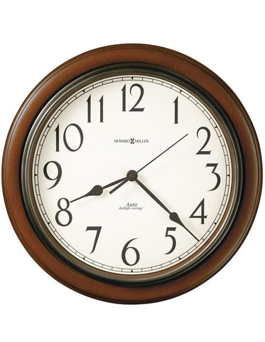 Howard Miller Talon Round Wall Clock - Brown Case - Off-White Dial - 625-417