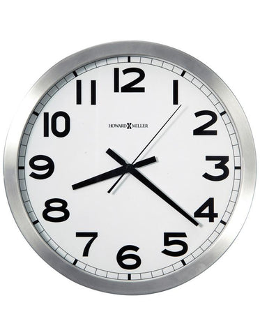 Howard Miller Spokane Wall Clock - White Dial - Aluminum Case - 625-450