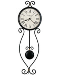 Howard Miller Ivana Pendulum Wall Clock - Wrought Iron - Aged White Dial - 625-495