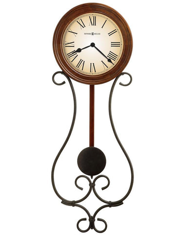 Howard Miller Kersen Pendulum Wall Clock - Off-White Dial - Americana Cherry - 625-497