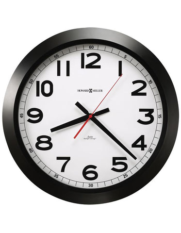 Howard Miller Jacobson Wall Clock - Matte Black Case - White Dial - 625-509