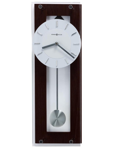 Howard Miller Emmett Pendulum Wall Clock - Glass Cover - White Dial - 625-514