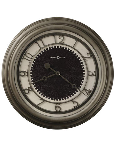 Howard Miller Kennesaw Oversized Wall Clock - Nickel Finish - Black & Ivory Dial - 625-526