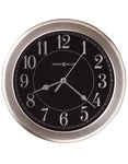 Howard Miller Libra Round Wall Clock - Nickel Finish - Black Dial - 625-530