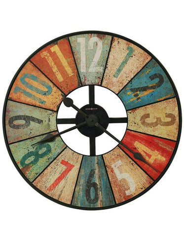 Howard Miller Grange Hall Oversized Wall Clock - Multi-Colored Aged Dial - 625-575