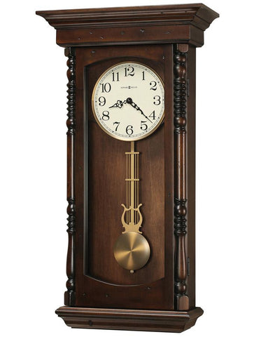 Howard Miller Kipling Pendulum Wall Clock - Tobacco Finish - Triple Chime - 625-576