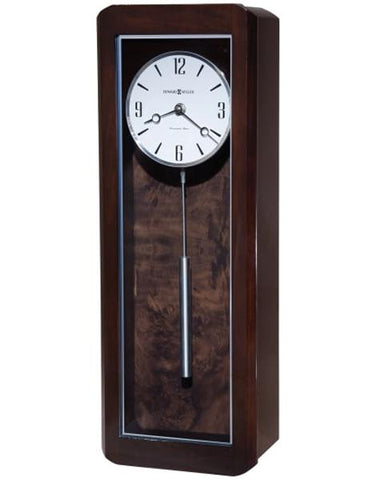 Howard Miller Aaron Pendulum Wall Clock - Black Coffee Finish - White Dial - 625-583