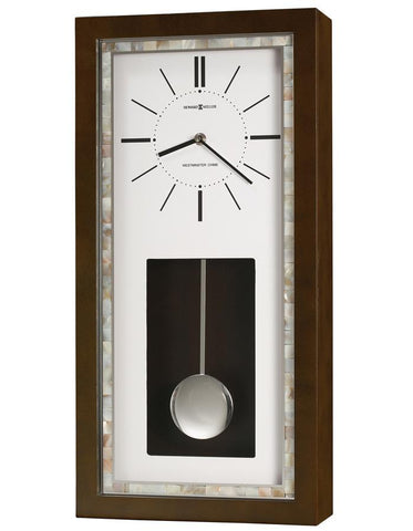 Howard Miller Holden Pendulum Wall Clock - White Dial - MOP Trim - Espresso - 625-594