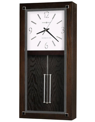 Howard Miller Reese Pendulum Wall Clock - Black Coffee Finish - White Dial - 625-595_db2cbd0b-65ed-4aed-b60f-fa81d958ea51