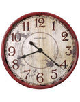 Howard Miller Back 40 Oversize Wall Clock - Distressed Dial - Antique Red Finish - 625-598