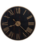 Howard Miller Murray Grove Oversize Wall Clock - Black Dial - Brass Finish Frame - 625-609