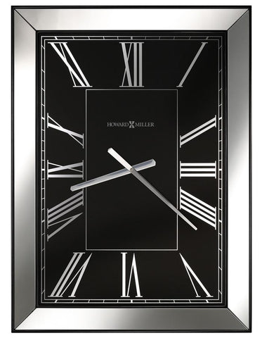 Howard Miller Ceara Rectangular Wall Clock - High Gloss Black - Roman Numerals - 625-612