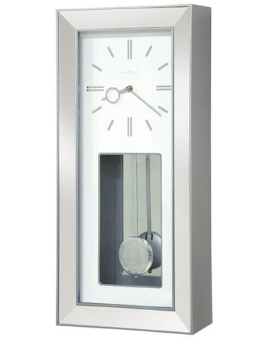 Howard Miller Chaz Pendulum Wall Clock - Silver-Tone - White Dial - Chiming - 625-614