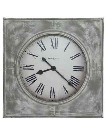 Howard Miller Oversized Square Wall Clock - Aged Gray Finish - Roman Numerals - 625-622_0fb084a4-1d9b-4c4f-bf2c-2f39a629cc56