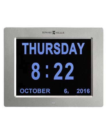 Howard Miller Memory Clock - Multilingual - AC Powered - Wall or Table Mount - 625-632_c944f869-98e9-4303-a459-98ba18c99f21