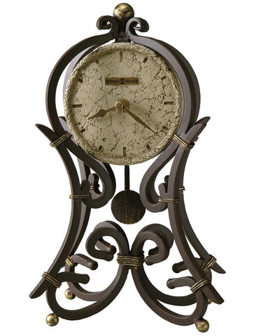 Howard Miller Vercelli Mantel Pendulum Clock - Stone Dial -  Aged Wrought Iron - 635-141_d68929e5-a6c0-4393-ac3d-573d31d127c4