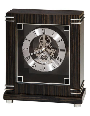 Howard Miller Batavia Skeleton Mantel Clock - Macassar Ebony Finish&#44; Silver Dial - 635-177_2a3996d3-c5ed-4b4a-8605-86c45300a5d2