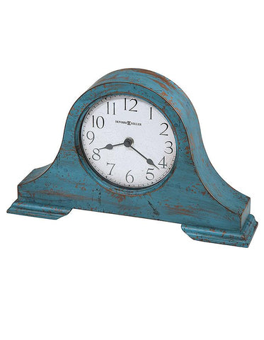 Howard Miller Tamson Tambour Style Mantel Clock - Teal Blue Distressed Finish - 635-181_50399e47-1d30-4720-a43a-2004eb9b1d85