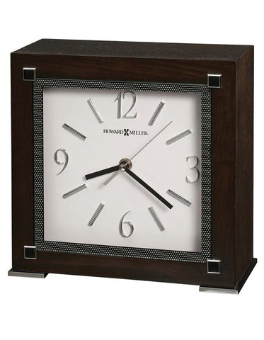 Howard Miller Reese Mantel Clock - Square Black Coffee Case - White Dial - 635-185_58d6b972-2938-4703-975e-2a6fa009590b