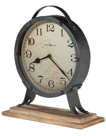 Howard Miller Gravelyn Mantel Clock - Metal Case - Wooden Base - Felt Bottom - 635-197_48628044-1b39-4c8a-bc86-449eb82f19ad