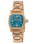 Reactor Ladies Manhattan Watch - Gold -Tone - Turquoise MOP Dial - Date - 100M - 64109