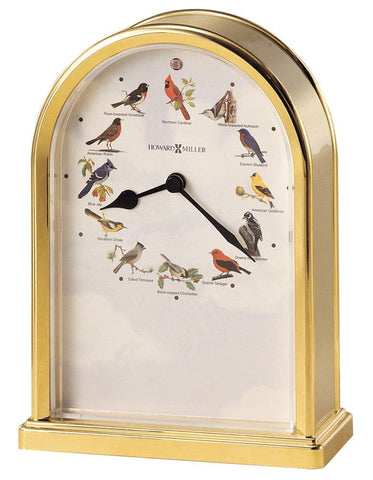 Howard Miller Songbirds III Desk or Table Clock - Brass-Tone Case - Light Sensor - 645-405_3fc95fd0-b2a6-46d8-8f31-4814603d8805