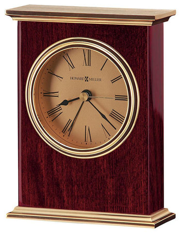 Howard Miller Laurel Desk or Table Clock - Alarm - Brass Accents - Rosewood Case - 645-447_925025a8-65c7-49fc-bda6-928ff205f3ed