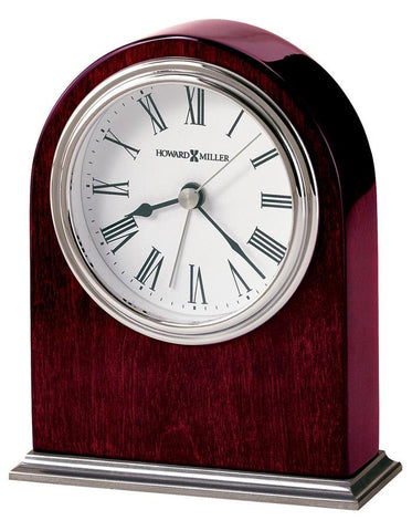 Howard Miller Walker Alarm Desk or Table Clock - Rosewood - Silver Accents - 645-480_6d36108c-21af-435a-8897-a12061c31261