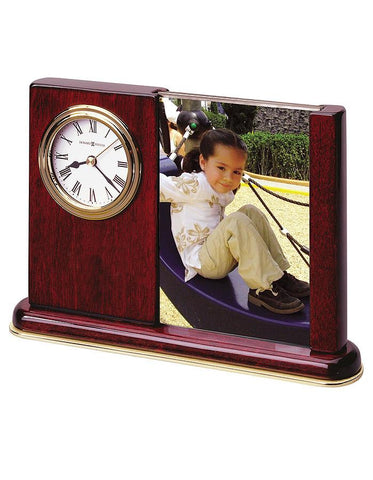 Howard Miller Portrait Caddy Clock and Picture Frame - Rosewood - 3.5 x 5 Photos - 645-498_b51c7380-8290-4891-b030-fe7eec7f67e7