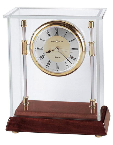 Howard Miller Kensington Glass Case Clock - Brass Accents - Rosewood Finish Base - 645-558_0fc748d4-32ba-40a1-b108-2d286622e92e