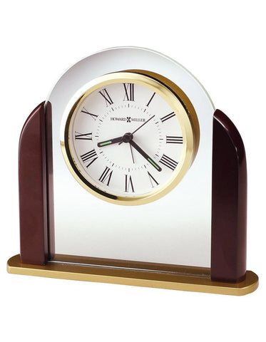 Howard Miller Derrick Glass Arch Table Alarm Clock - Rosewood Finish & Brass - 645-602_c6263f18-43f3-4913-b4fc-607fa4e7572c