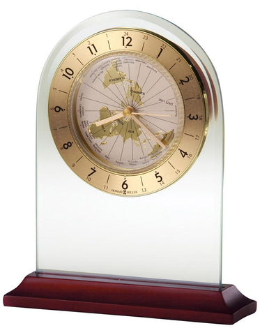 Howard Miller World Time Arch Clock - Glass & Roswood - Brass Clock Accents - 645-603_0256c86f-31dd-4695-8629-8e61708e149c