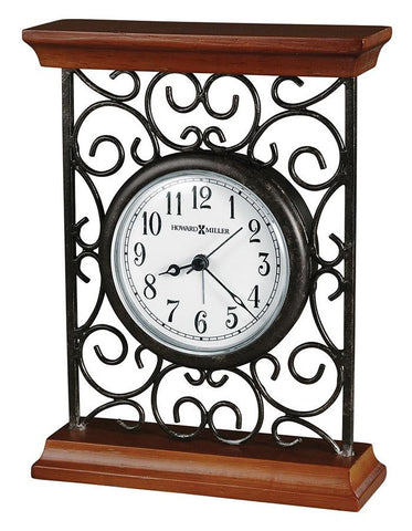 Howard Miller Mildred Carriage Style Alarm Clock - Wire Design - Cherry Finish - 645-632_785fd6e3-bf5d-4569-8be3-e48d9267e63d