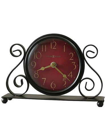 Howard Miller Marisa Desk Clock - Bent-Iron Scroll with Antique-Red Dial - 645-649_ffc8f01c-474e-4f71-8ded-cfe6795ce1d1