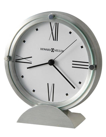 Howard Miller Simon II Clock - Brushed Aluminum Base & Case - White Dial - 645-671_e0d1e83b-f5d7-4c04-93f3-7a59dbe99542