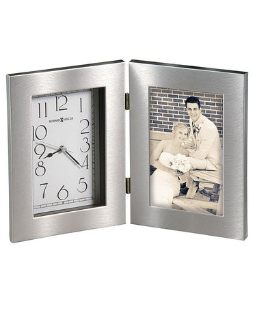 Howard Miller Lewiston Picture Frame Clock - Swirled Brushed Finish - White Dial - 645-677_79b6ad3a-63ce-4af3-ae6c-681f315d9577