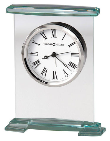 Howard Miller Augustine Beveled Glass Alarm Clock - White Dial - Silver Accents - 645-691_a94704a9-b845-45da-91bf-c5f33f002ba7