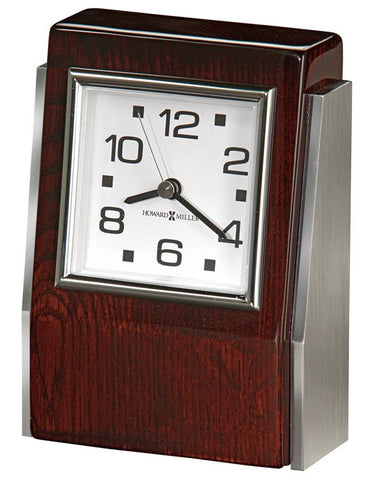 Howard Miller Haddington Desk Clock - Roswood Finish - Silver Tone Accents - 645-694_773de23f-f061-4a35-8c49-a1fec110a6e0