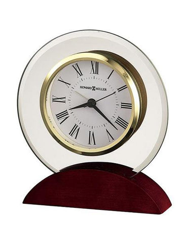 Howard Miller Dana Tabletop Alarm Clock - Beveled Glass - Rosewood-Finished Base - 645-698_e86026b4-fc16-4d8f-8dd1-884bad799f15