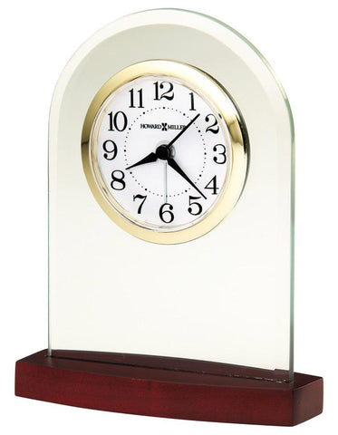 Howard Miller Hansen Table Alarm Clock - Arched Glass Case - Wood Base - 645-715_5656186e-f45a-4565-b969-a6ef729146a4